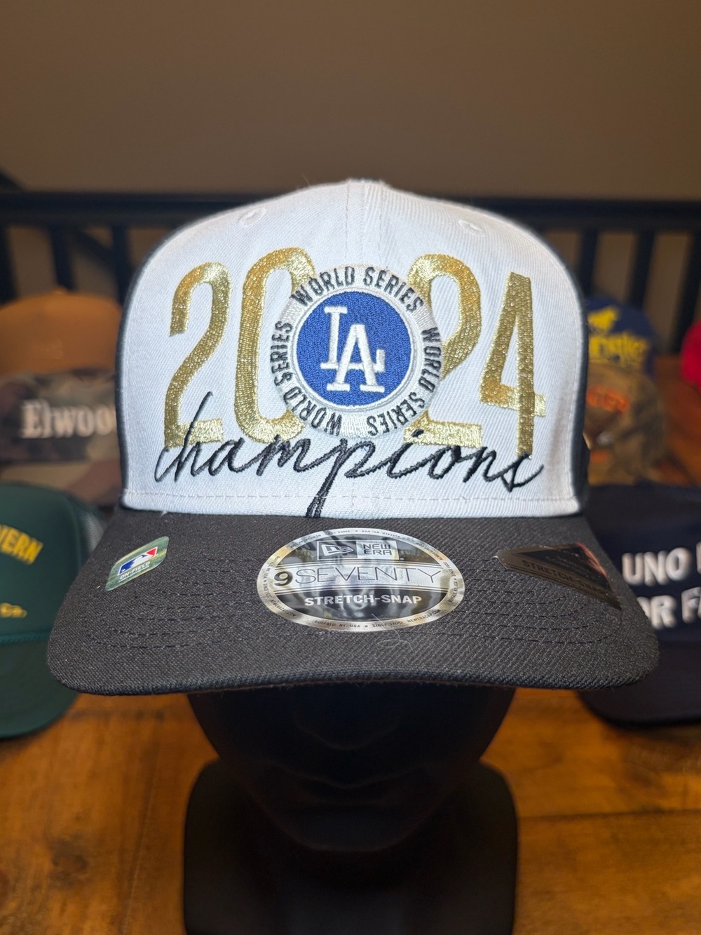New Era 2024 LA Dodgers Champions White & Black World Series Snapback